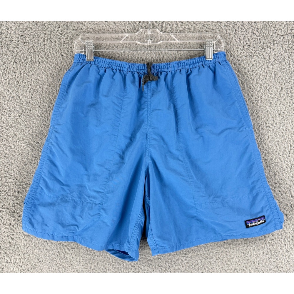 Patagonia Baggies Longs Shorts Mens M Blue 6" Recycled Nylon 58034 SP19 Hiking